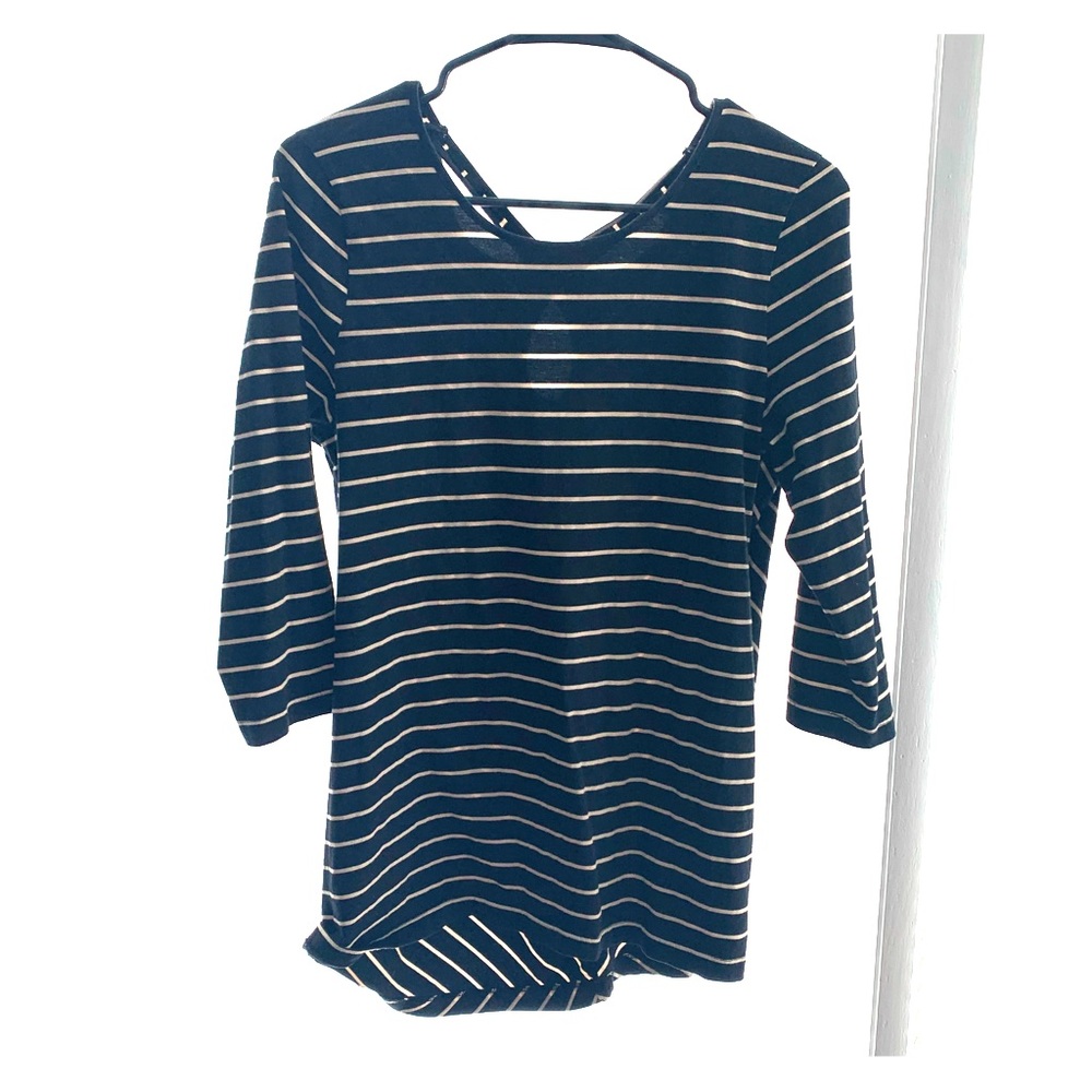 Striped Cross Back Top
